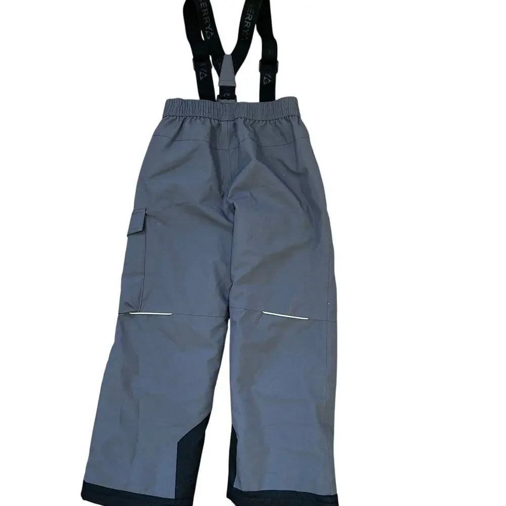 Gerry Kid's Snow Ski Pants‎ w/ Suspenders in Gray Sz YM 10/12